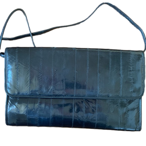 Vintage EEL Skin Black Handbag